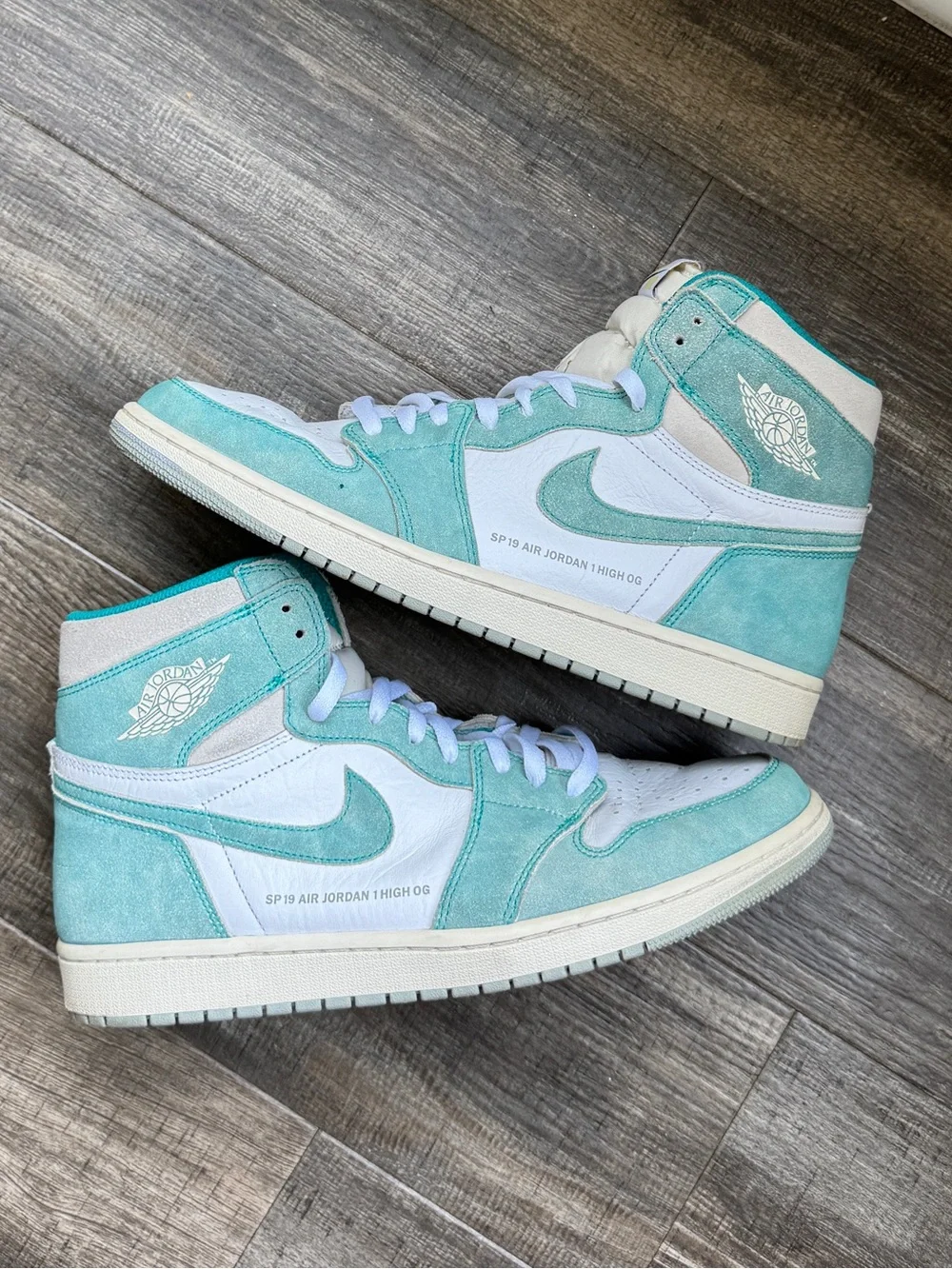 Jordan 1 retro high turbo green sneakers size 13
